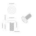 vidaXL Zámková skrutka Jednofarebný 2 ks Strieborná M6 x 12 mm Oceľ