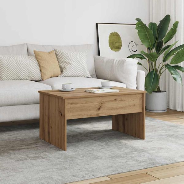 vidaXL Konferenčný stolík dub artisan 80x50,5x41,5 cm kompozitné drevo