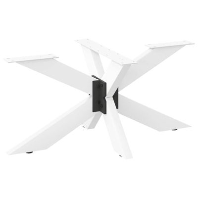 vidaXL Noha konferenčného stolíka v tvare pavúka, biela 98x58x(42-43) cm, oceľ
