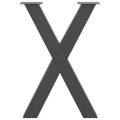 vidaXL Nohy k jedálenskému stolu v tvare X, 2 ks, antracitové, 60 x (72-73) cm, oceľ