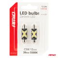 LED žiarovky CANBUS 12SMD Festoon C5W 2016 39mm White 12/24V AMiO-04237