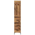 vidaXL Highboard Staré drevo 34,5 x 34 x 180 cm Kompozitné drevo