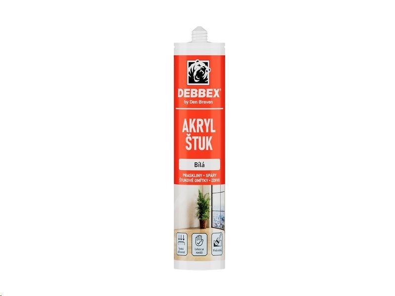 Akrylový štukový tmel 280 ml kartuša Den Braven