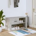 vidaXL Botník betónovo sivý 80x35x45 cm spracované drevo