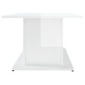 vidaXL Konferenčný stolík, lesklý biely 102x55,5x40cm kompozitné drevo