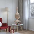 vidaXL Vianočné stromčeky so stojanom Prírodná 120 cm Borovicový masív