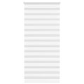 vidaXL Zebra roleta biela 110x200 cm šírka látky 105,9cm polyester