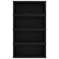 vidaXL Roh na skladovanie CD 4 ks Čierny dub 40 x 17 x 17 cm