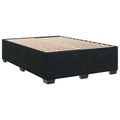 vidaXL Posteľ s boxspringom a matracom a LED Čierna 140 x 200 cm Zamat