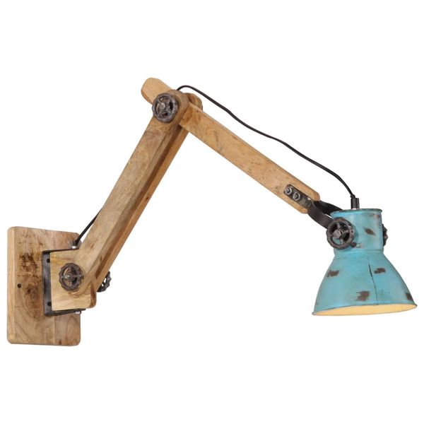 vidaXL Nástenná lampa 25 W šmuhovaná modrá 96x15x20 cm E27