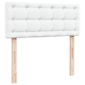 vidaXL Osmanský rám postele s matracom biela 120x200 cm umelá koža