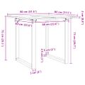 vidaXL Jedálenský stolík v tvare O 80x80x75 cm borovica a oceľ