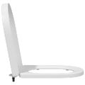 vidaXL WC sedadlo Nastaviteľné Biela 48 x 36,5 x 4,5 cm Polypropylén