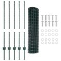 vidaXL Euro oplotenie s pilierom 10 x 1 m PVC potiahnutá oceľ Zelená