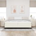 vidaXL Rám postele s matracmi Krémová 200 x 200 cm látka