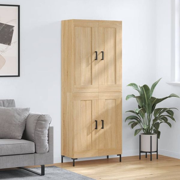 vidaXL Vysoká skrinka dub sonoma 69,5x34x180 cm spracované drevo