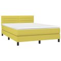 vidaXL Boxspring posteľ s matracom zelená 140x190 cm látka