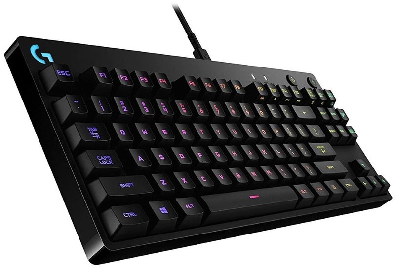 Logitech herná klávesnica G PRO RGB/ mechanická/ GX Blue/ USB/ US layout/ čierna Klávesnica, herná, drátová, mechanická, GX Blue, US layout, USB, čierna