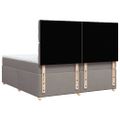 vidaXL Boxspring posteľ s matracom sivohnedý 200x200 cm látka