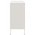 vidaXL Komoda bela 100,5x39x79 cm oceľ