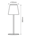 TR-102M LED stolní nabíjecí lampa - bílá Trixline