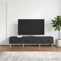 vidaXL TV skrinka Čierna 147 x 34,5 x 30 cm Kompozitné drevo