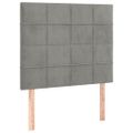 vidaXL Posteľný rám boxsping s matracom bledosivý 90x190 cm zamat