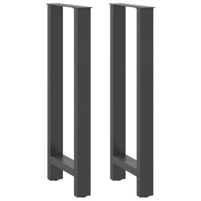 vidaXL Nohy barového stola antracitové 2 ks 40 x (100-101) cm oceľové