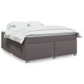 vidaXL Boxspring posteľ s matracom sivá 180x200 cm umelá koža