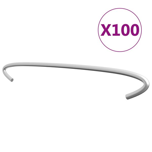 vidaXL Gabiónové háky 100 ks 40 cm pozinkovaná oceľ