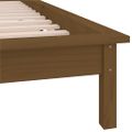 vidaXL Posteľný rám s LED medovo-hnedý 90x200 cm masívne drevo