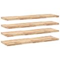 vidaXL Plávajúce police 4 ks 120x40x4 cm, neošetrený akáciový masív