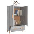 vidaXL Vysoká skrinka sivý dub sonoma 70x31x115 cm spracované drevo