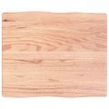 vidaXL Stolová doska svetlohnedá 60x50x(2-4)cm ošetrený masív hrany