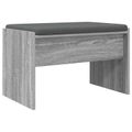 vidaXL Predsieňová lavica s vankúšom Sivý Sonoma 63 x 38 x 40 cm