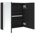 vidaXL LED kúpeľňová zrkadlová skrinka žiarivá čierna 62x14x60 cm