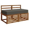vidaXL Podložka na sedadlo SOEST 100% polyester Sivá 120 x 80 x 15 cm