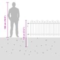 vidaXL Oblúkový plot s hrotmi DRONTEN 200 x 130 cm Čierna