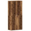 vidaXL Skriňa na topánky 80 x 39 x 178 cm Kompozitné drevo Staré drevo