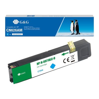 alt. kazeta G&G pre HP 971XLC CN626AE Officejet Pro X451dn / X551dw / Officejet Pro X476dw / X476dn (110ml)