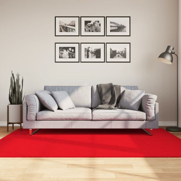 vidaXL Koberec OVIEDO, krátky vlas, červený 140x200 cm