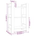 vidaXL Knižnica/deliaca stena biela 60x35x91 cm masívna borovica