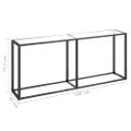 vidaXL Konzolový stolík priehľadný 180x35x75 cm tvrdené sklo