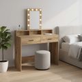 vidaXL Toaletný stolík Hnedá 100 x 41 x 140 cm Kompozitné drevo