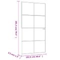 vidaXL Interiérové dvere biele 102x201,5 cm tvrdené sklo a hliník úzke