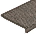 vidaXL Nášľapy na schody vzhľad sisal 30 ks 65x21x4 cm sivé a béžové