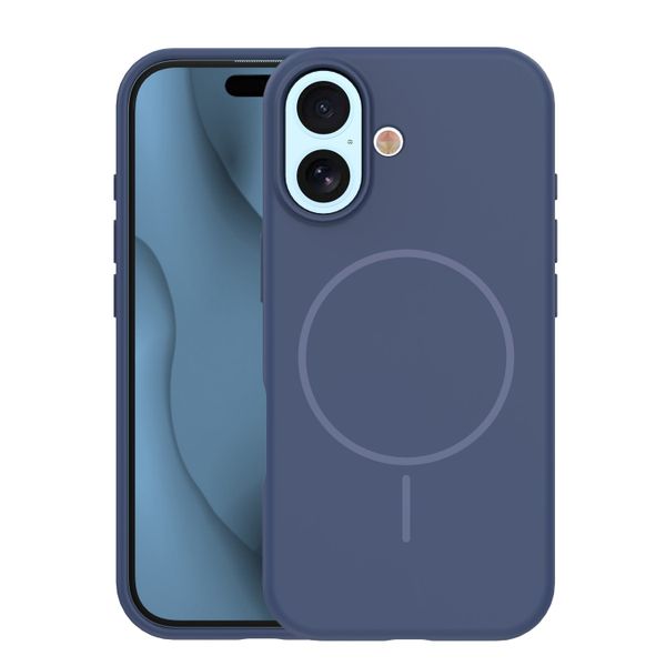 Silicone Thin Mag case for iPhone 17 6,3" / 18 6,3" dark blue