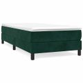 vidaXL Posteľný rám s boxspringom tmavozelený 90x190 cm zamat