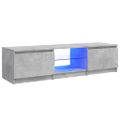 vidaXL TV skrinka s LED svetlami betónovo-sivá 140x40x36 cm