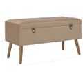 vidaXL Lavica s úložným priestorom 80 cm béžová zamat
